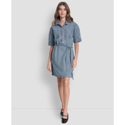 Dkny Jeans Women's Button-Front Shirt Dress