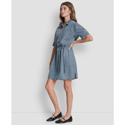 Dkny Jeans Women's Button-Front Shirt Dress