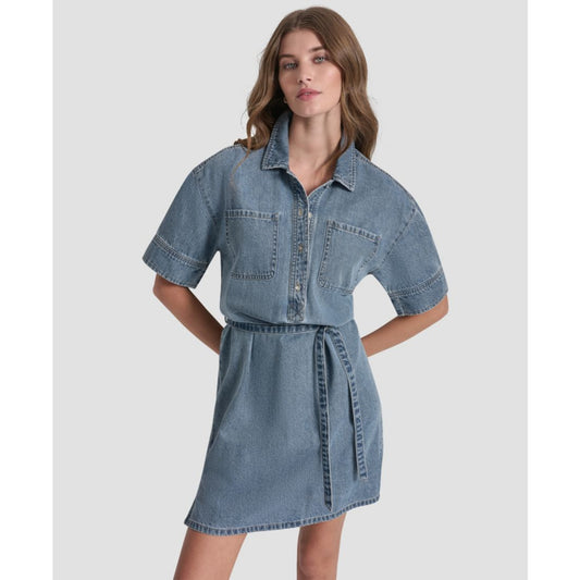 Dkny Jeans Women's Button-Front Shirt Dress
