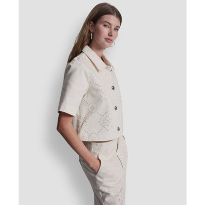 Dkny Jeans Women's Short-Sleeve Button Front Shirt