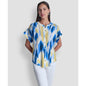 Dkny Women's Abstract-Print Button-Down Blouse