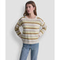 Dkny Jeans Petite Striped Crewneck Sweater