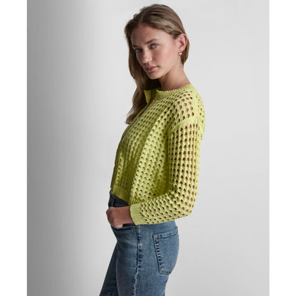 Dkny Jeans Petite Open-Stitch Cardigan