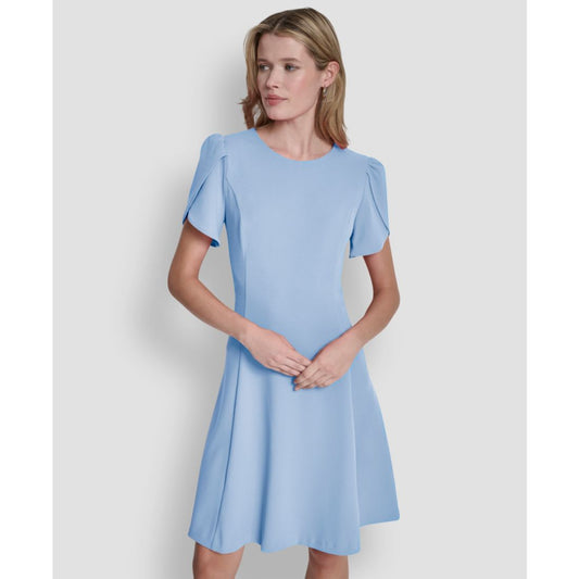 Dkny Women's Tulip Sleeve Fit and Flare Dress