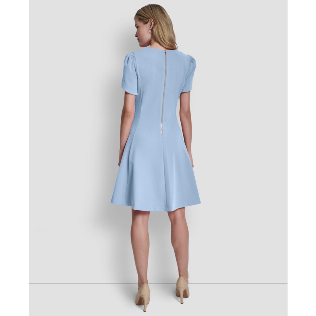 Dkny Women's Tulip Sleeve Fit and Flare Dress