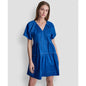 Dkny Women's V-Neck Contrast-Stitch Mini Dress