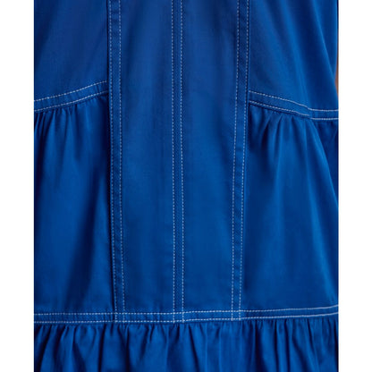 Dkny Women's V-Neck Contrast-Stitch Mini Dress