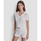 Dkny Jeans Women's Short-Sleeve V-Neck Polo Cropped Sweater