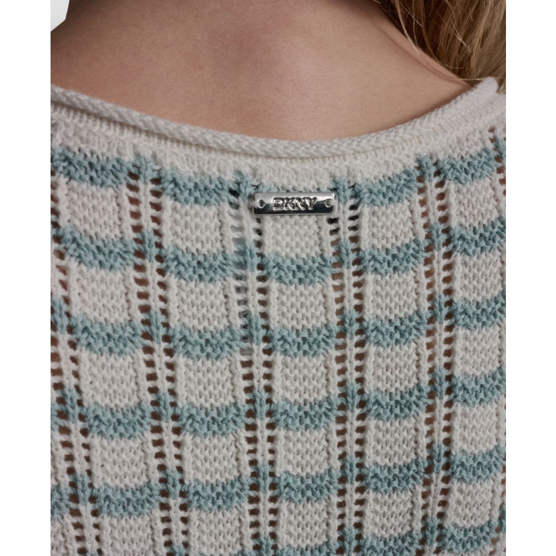 Dkny Jeans Women's Sleeveless Crew Neck Pointelle Dress