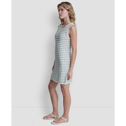 Dkny Jeans Women's Sleeveless Crew Neck Pointelle Dress