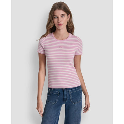 Dkny Jeans Women's Crewneck Striped Top
