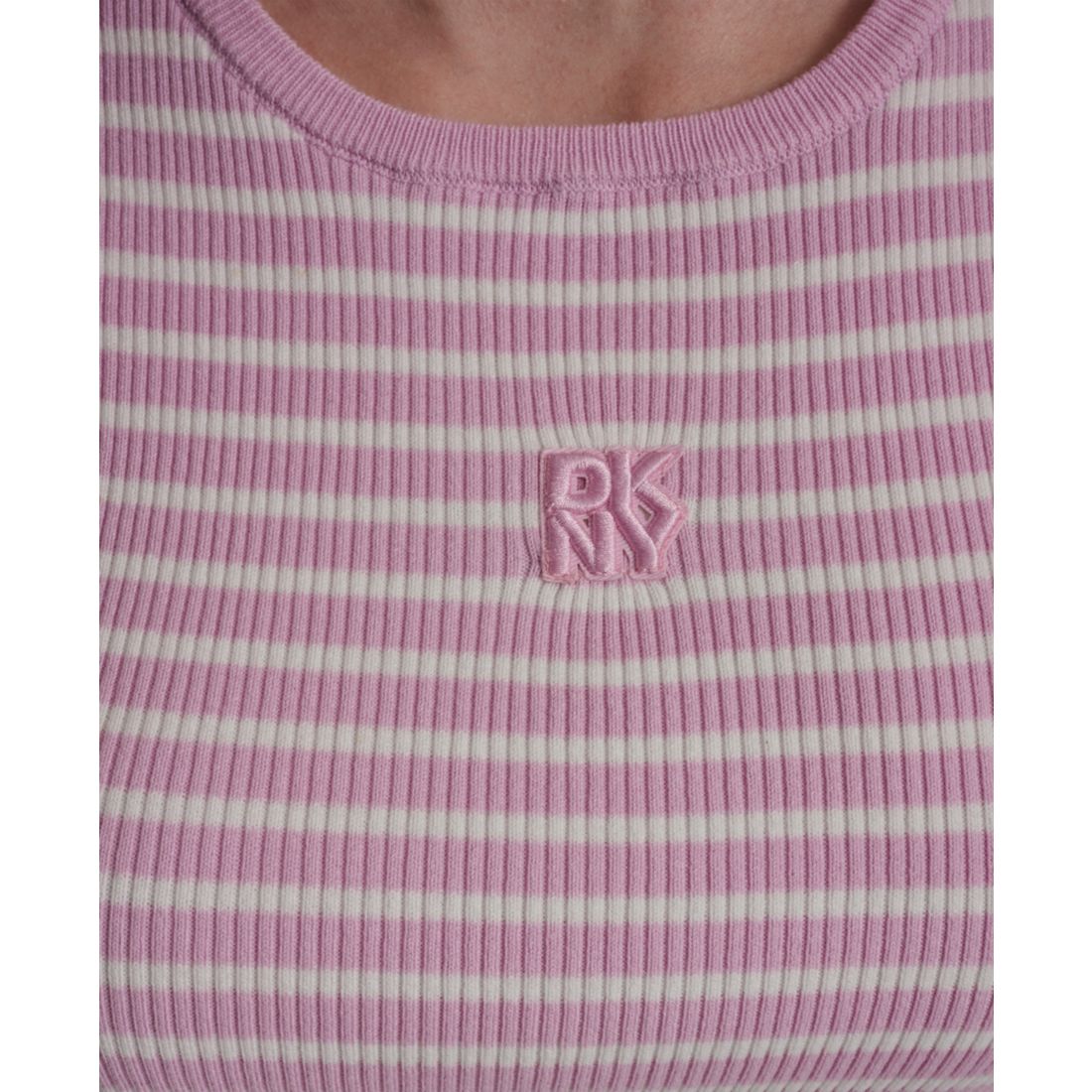 Dkny Jeans Women's Crewneck Striped Top