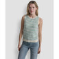 Dkny Jeans Women's Sleeveless Crew Neck Striped Sweater