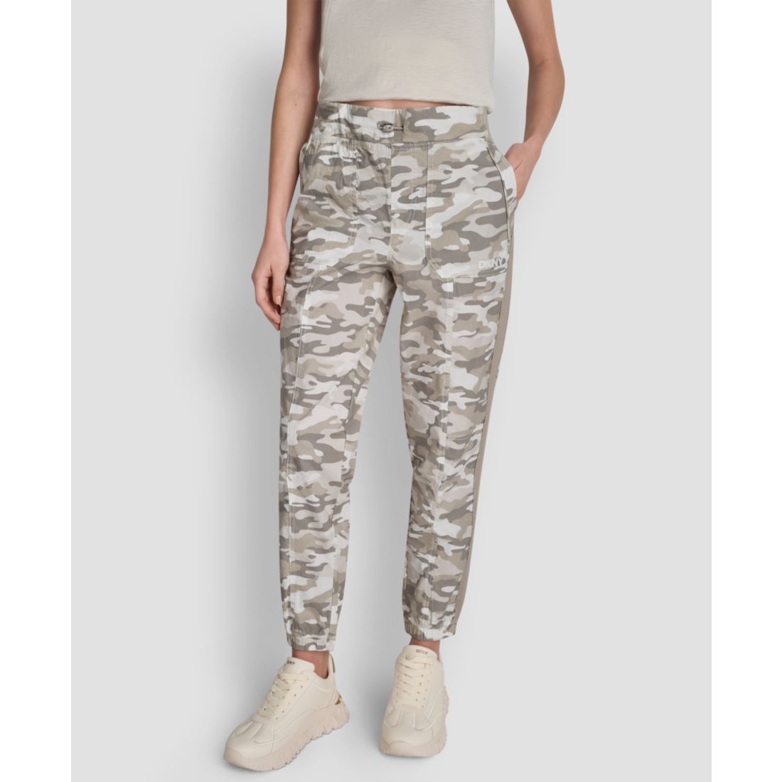 Dkny Sport Women's High Rise Bungee Waist Seamed Joggers