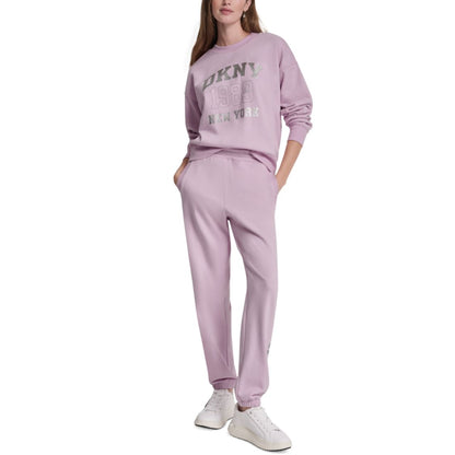 Dkny Sport Women's 1989 Rhinestone Logo High-Rise Relaxed Joggers