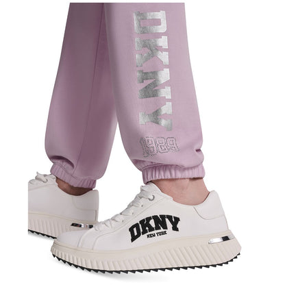 Dkny Sport Women's 1989 Rhinestone Logo High-Rise Relaxed Joggers