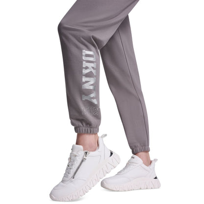 Dkny Sport Women's 1989 Rhinestone Logo High-Rise Relaxed Joggers