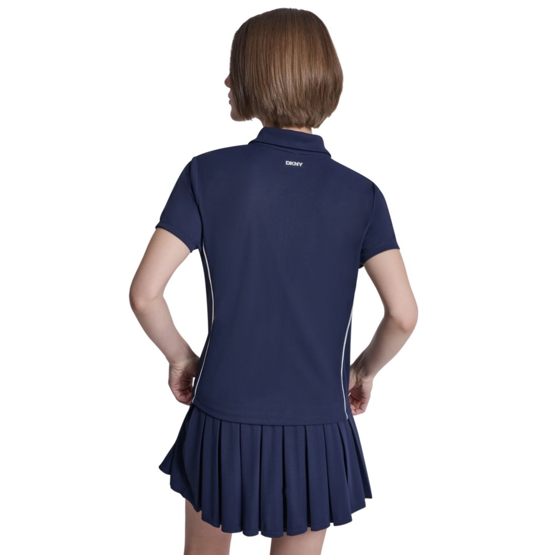 Dkny Sport Women's Court Pique Collared Neck Polo T-Shirt