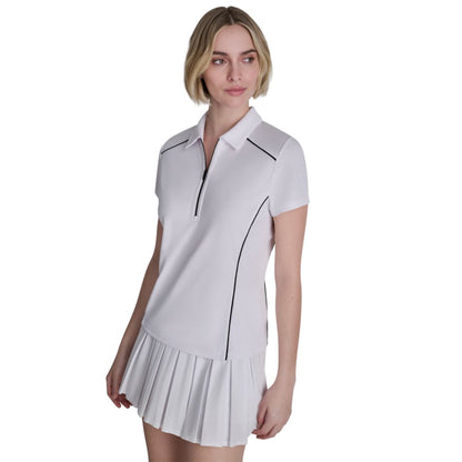 Dkny Sport Women's Court Pique Collared Neck Polo T-Shirt