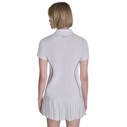 Dkny Sport Women's Court Pique Collared Neck Polo T-Shirt