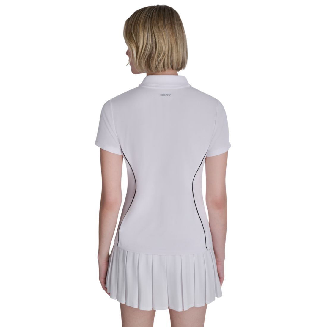 Dkny Sport Women's Court Pique Collared Neck Polo T-Shirt