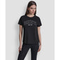 Dkny Sport Women's Rhinestone Varsity Logo Relaxed Fit Pull-On T-Shirt