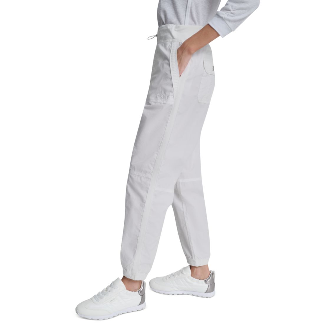 Dkny Sport Women's High Rise Bungee Waist Seamed Joggers