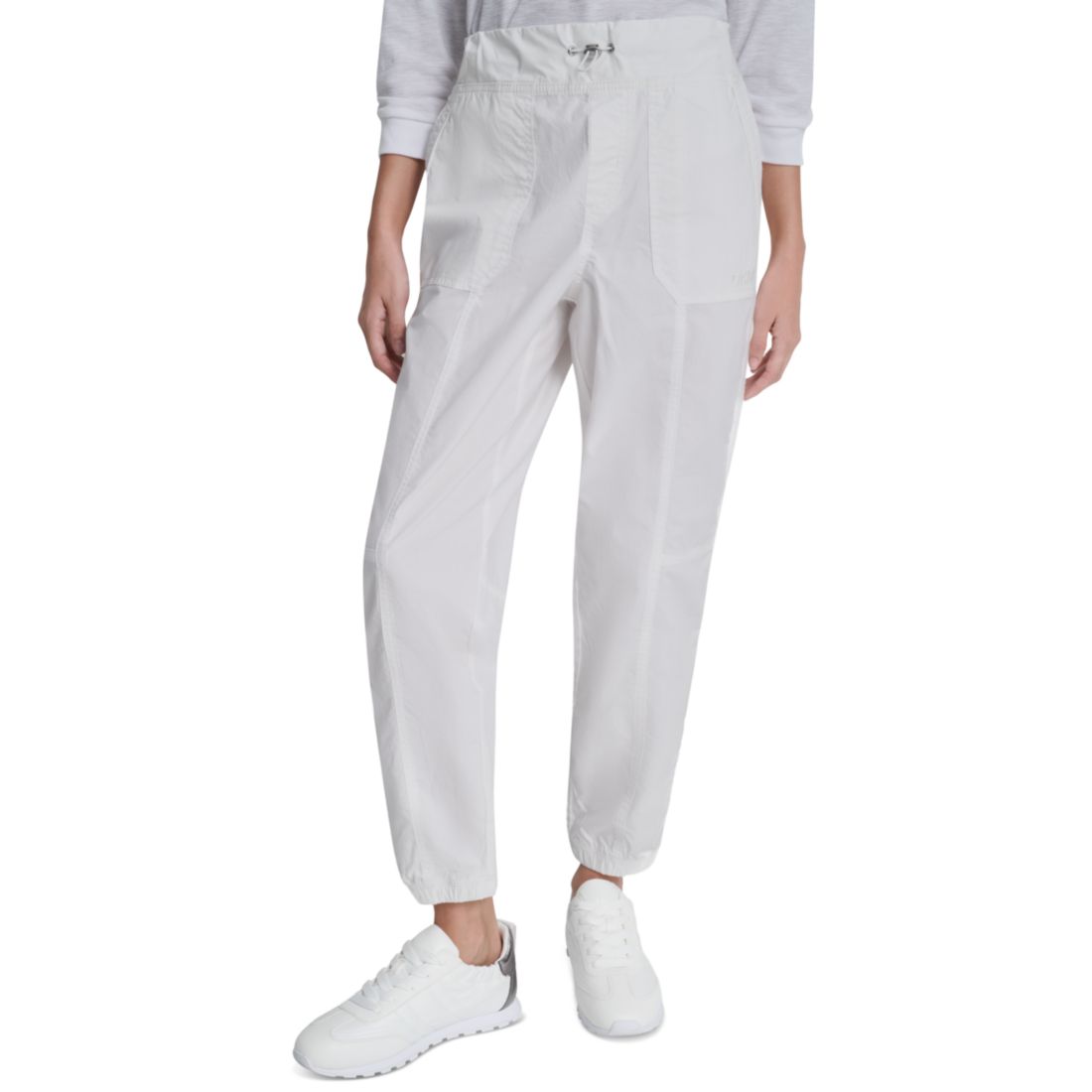 Dkny Sport Women's High Rise Bungee Waist Seamed Joggers