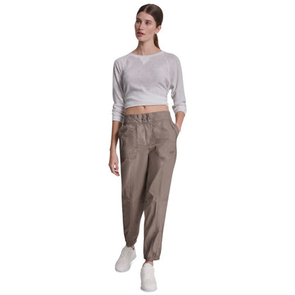 Dkny Sport Women's High Rise Bungee Waist Seamed Joggers