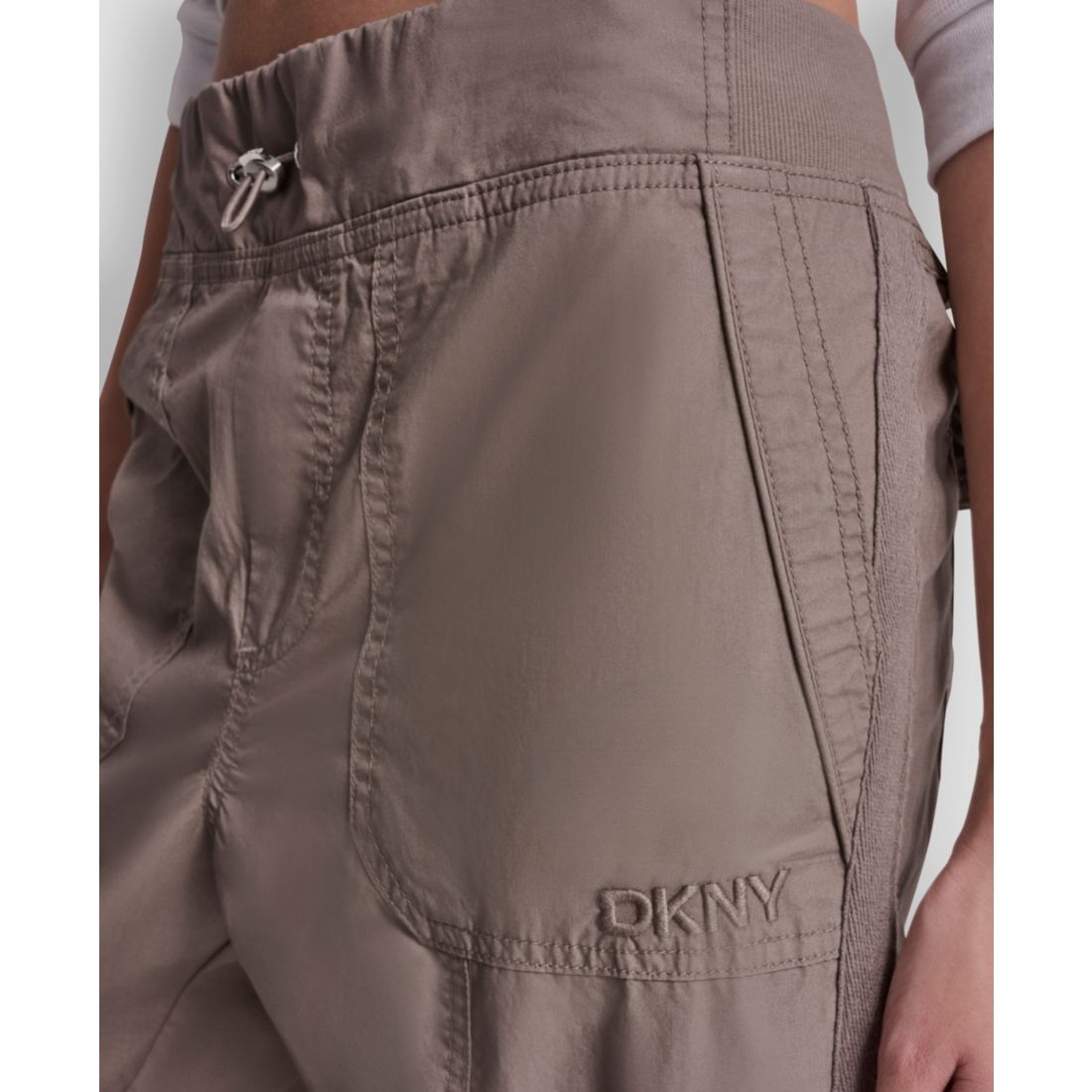 Dkny Sport Women's High Rise Bungee Waist Seamed Joggers