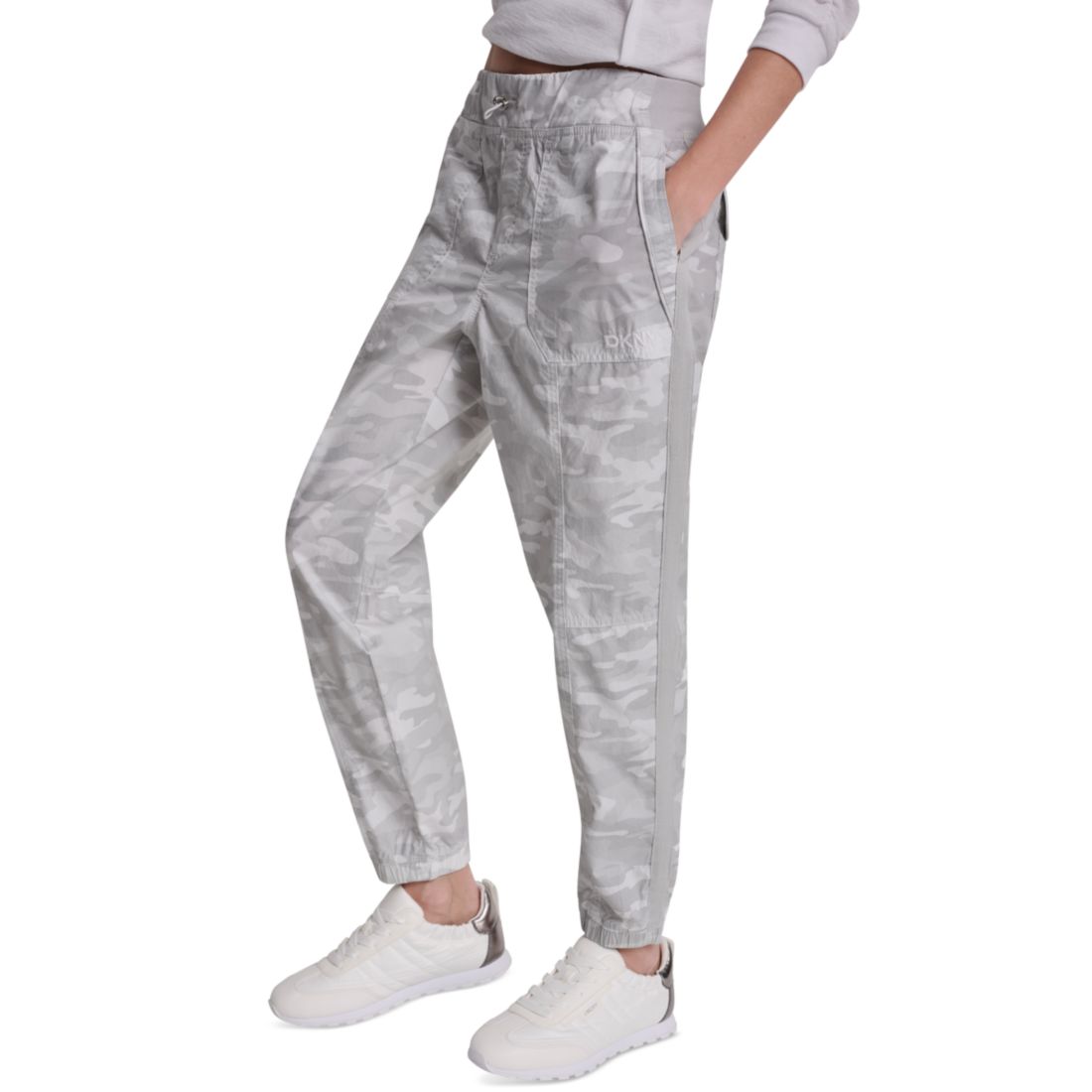 Dkny Sport Women's High Rise Bungee Waist Seamed Joggers