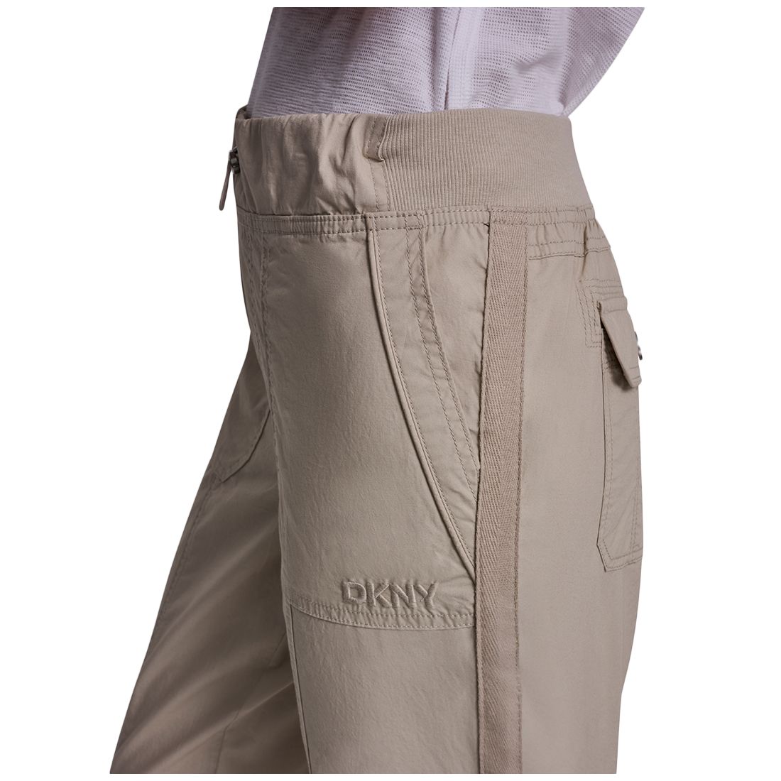 Dkny Sport Women's High Rise Bungee Waist Seamed Joggers