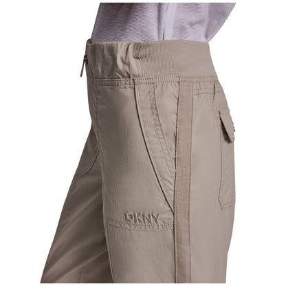 Dkny Sport Women's High Rise Bungee Waist Seamed Joggers