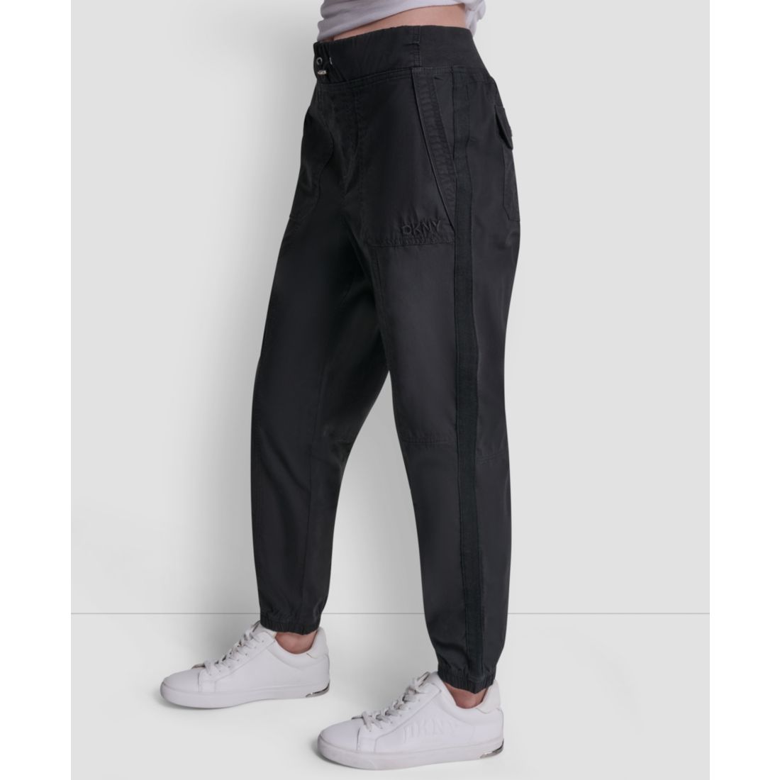 Dkny Sport Women's High Rise Bungee Waist Seamed Joggers