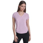 Dkny Sport Women's Ruched Side Seams V-Neck Tech T-Shirt