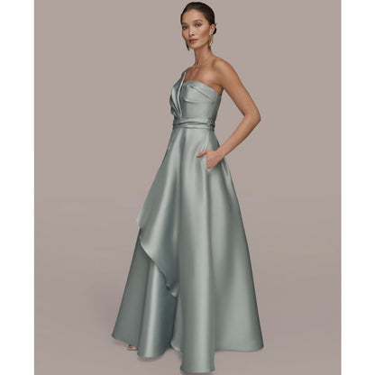 Donna Karan New York Women's Strapless Asymmetrical Ball Gown