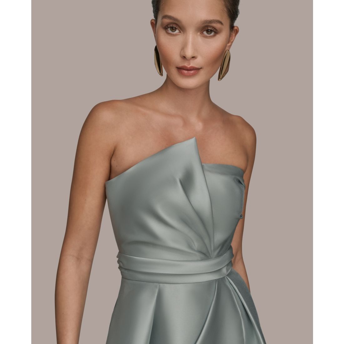 Donna Karan New York Women's Strapless Asymmetrical Ball Gown