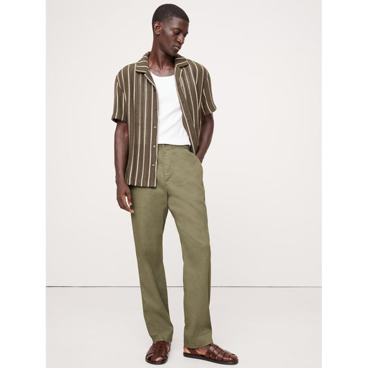 Italian Linen-Cotton Pull-On Pant
