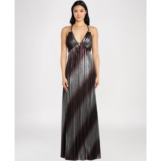 Morgan & Company Juniors' Sleeveless V-Neck Long Dress