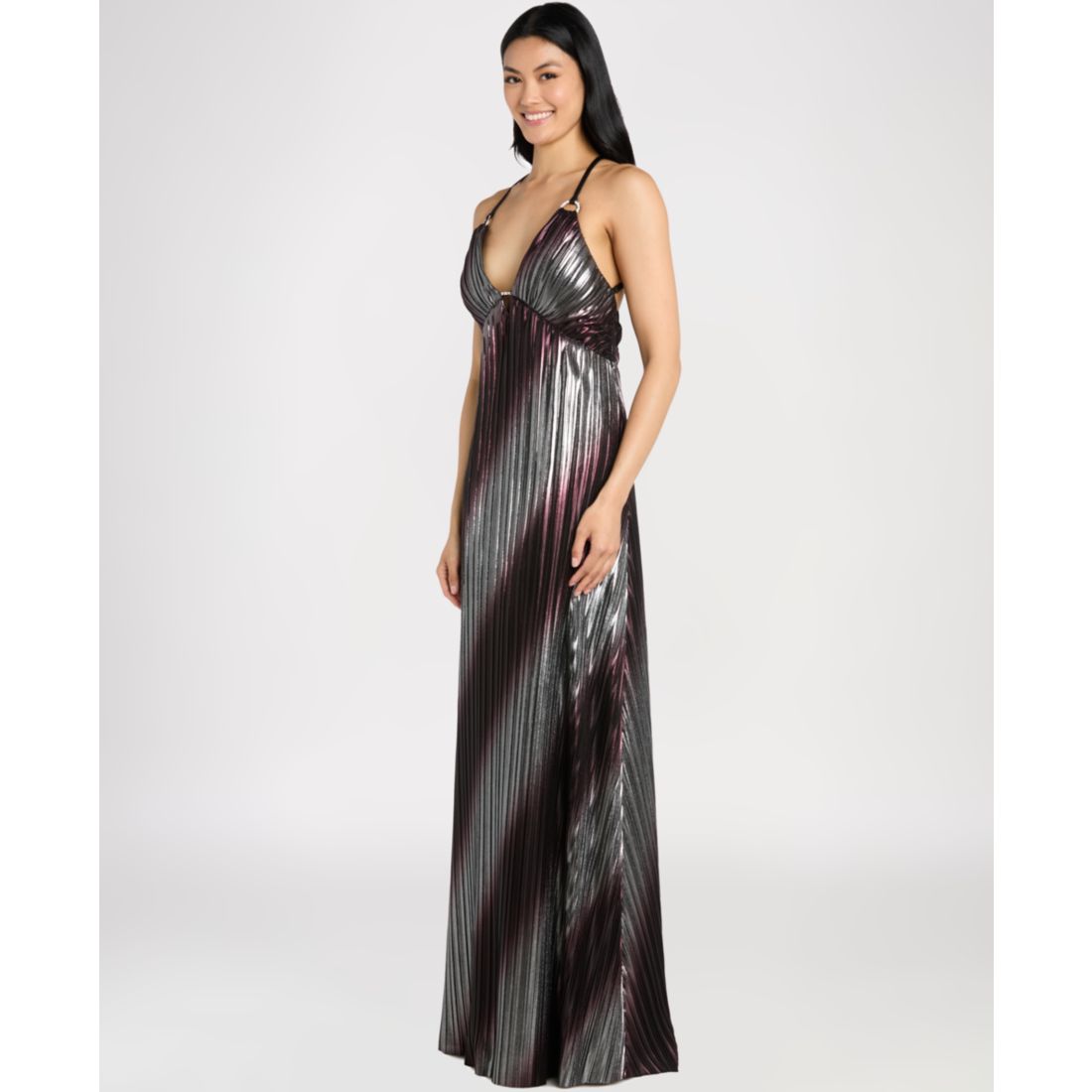 Morgan & Company Juniors' Sleeveless V-Neck Long Dress