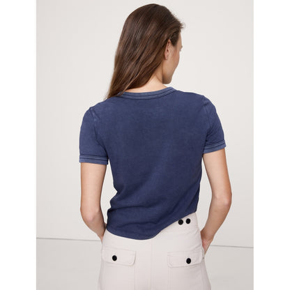 Women's Slim Vintage Cotton Crew-Neck T-Shirt