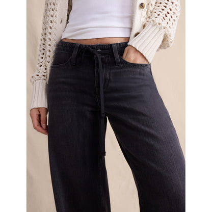 Women's Mid-Rise Wide-Leg Drawstring Jean