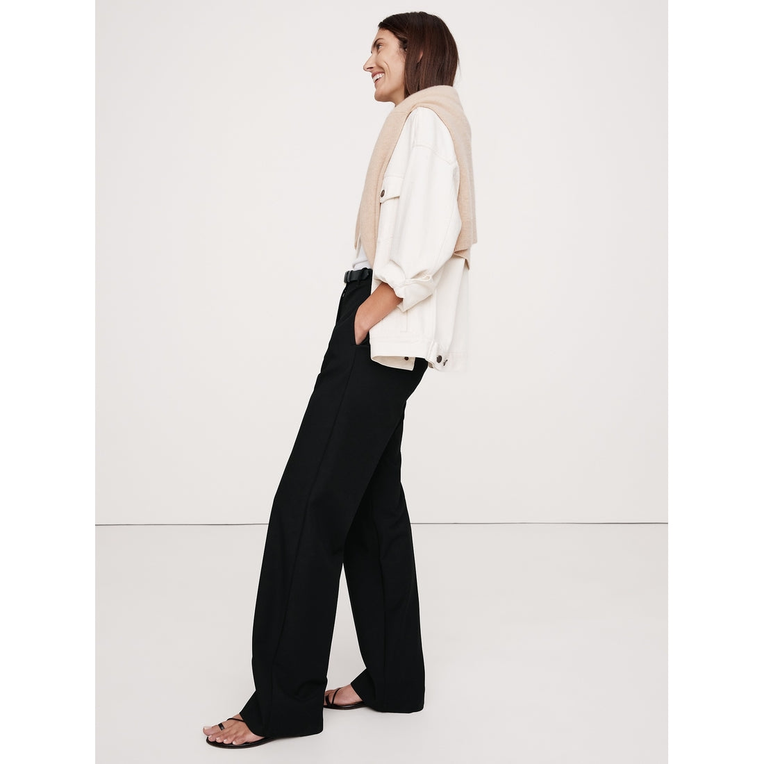 Women's High-Rise Modern Straight Refined Pant