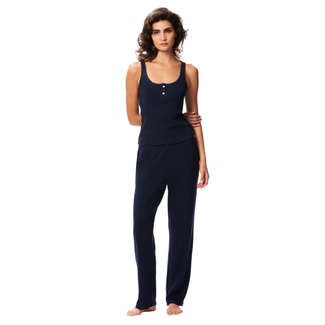 Gap Women's Pointelle Lace Trim Tank Top