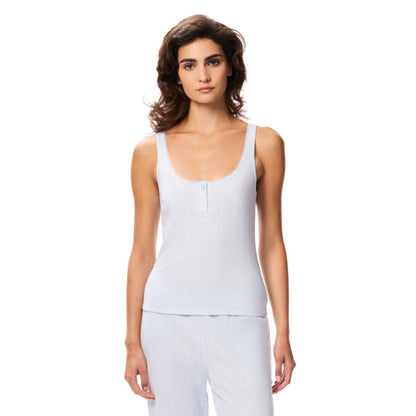 Gap Women's Pointelle Lace Trim Tank Top