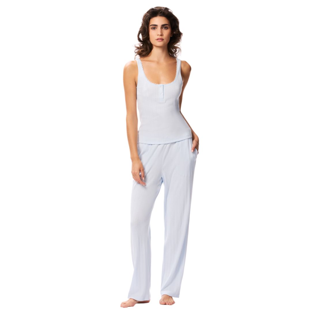 Gap Women's Pointelle Lace Trim Tank Top