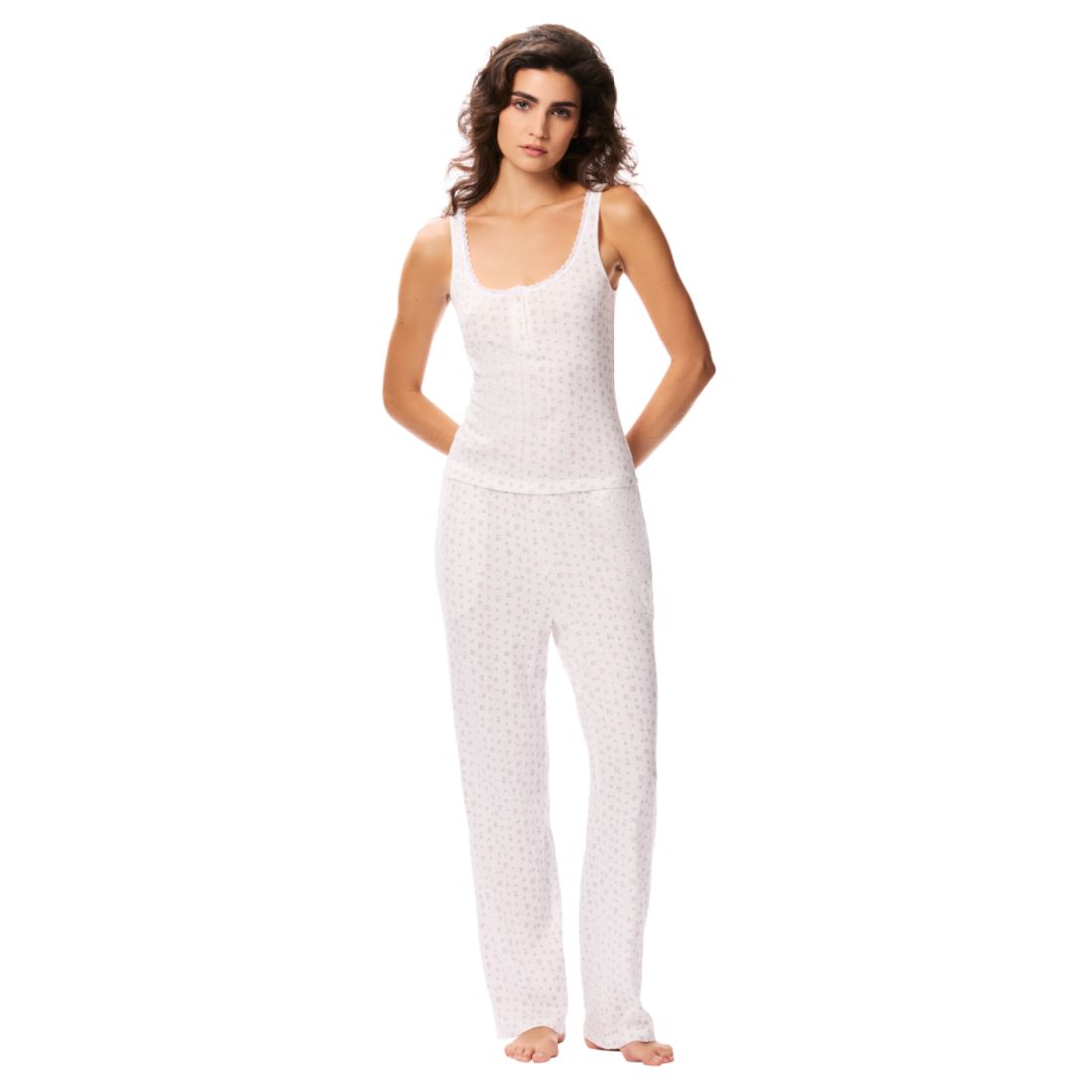Gap Women's Pointelle Lace Trim Tank Top