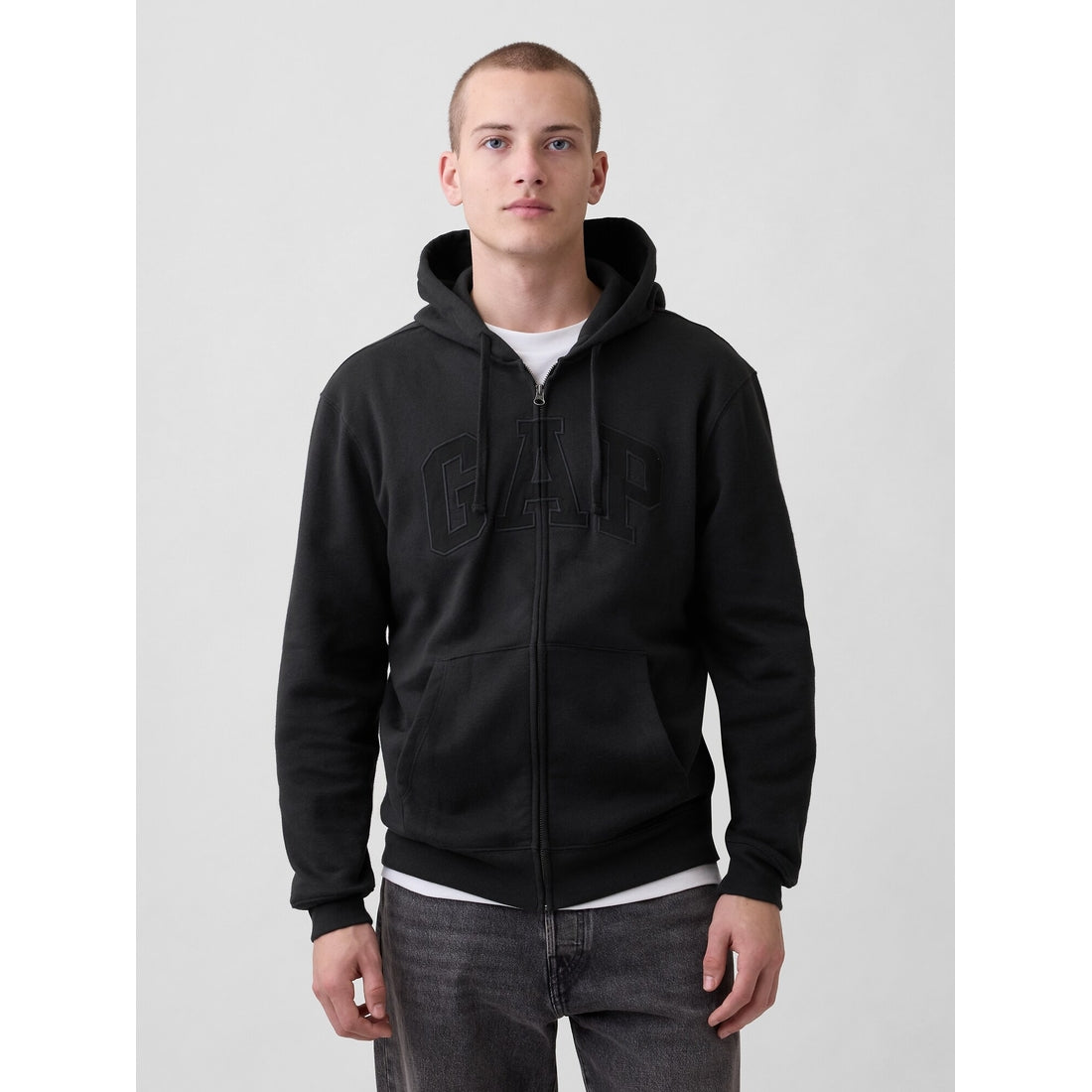 Men's Adult Vintagesoft Arch Logo Zip Hoodie