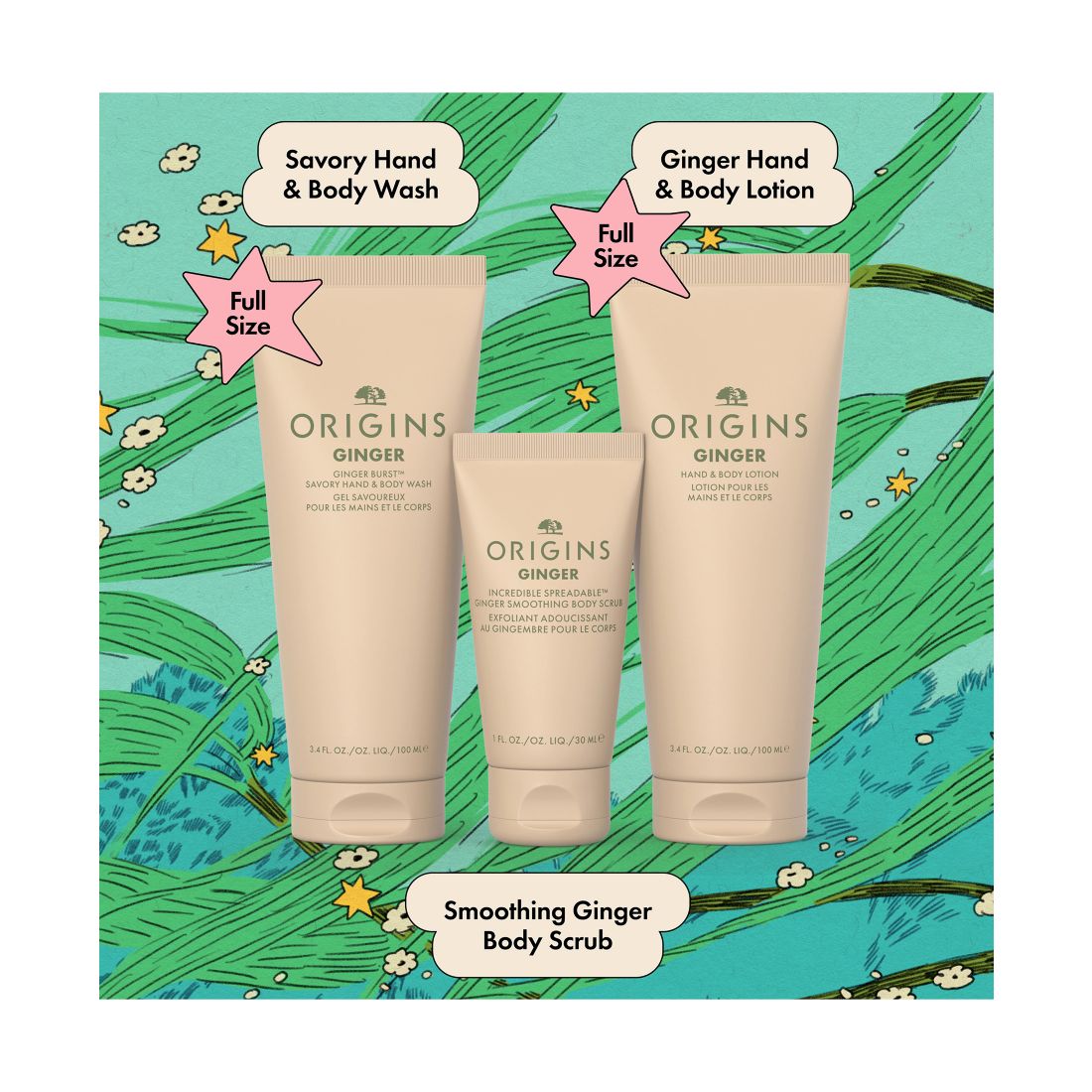 Origins 3-Pc. Ginger Aromatic Body Wash & Lotion Gift Set