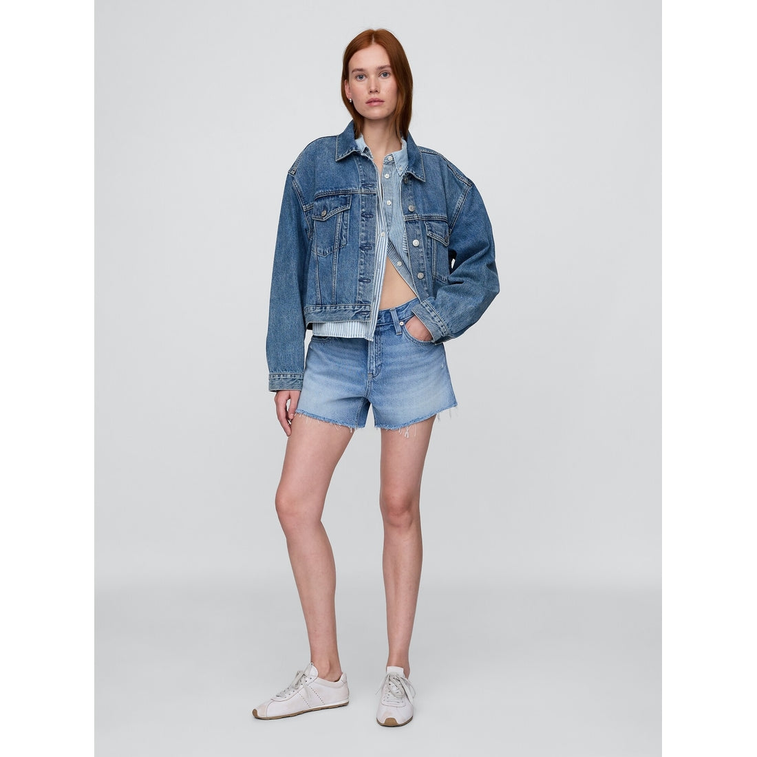 Women's 4" Mid Rise Ultrasoft Relaxed Cutoff Shorts